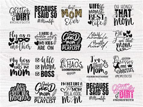 Papercraft Mom Sayings Svg Mom Quotes Svg Momlife Png Silhouette Cut File Cricut Funny Mom Svg