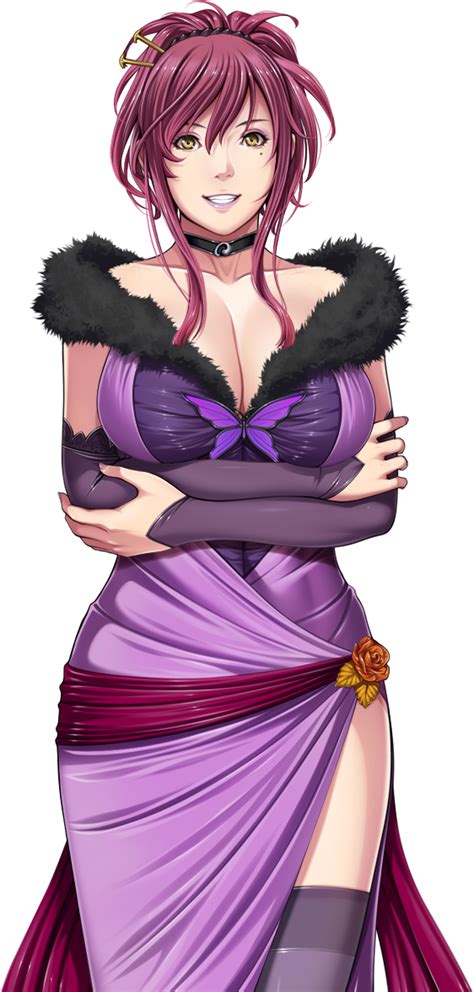 The Big Imageboard Tbib 1girl Breasts Choker Cleavage Clenched Teeth Crossed Arms Dress