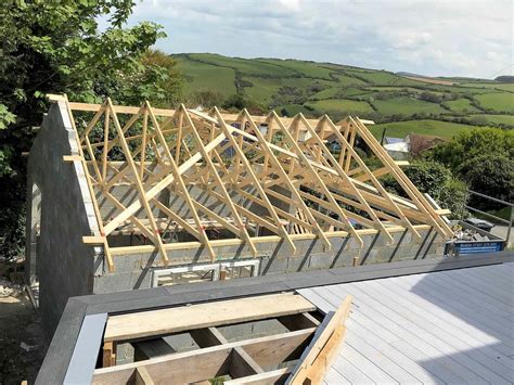 Detached garage construction with pitched roof North Devon