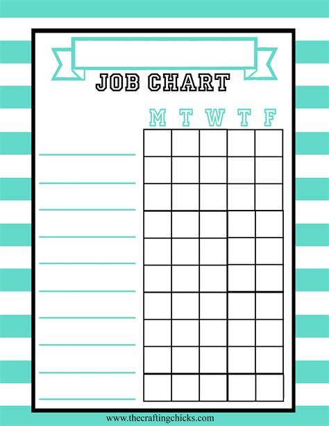 Job Charts Free Printable - The Crafting Chicks