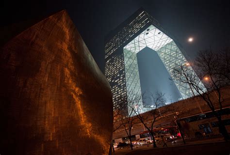 Cctv Headquarters Lights Up The Beijing Skyline Investigations And