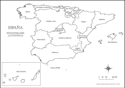 Mapa Politico De Espana Para Colorear E Imprimir Mapa Fisico Images