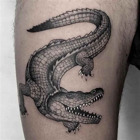 Traditional Alligator Head Tattoo