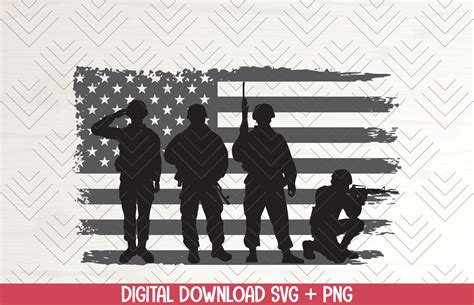 Soldiers American Flag Distressed Svg Png Veterans Day Svg Etsy