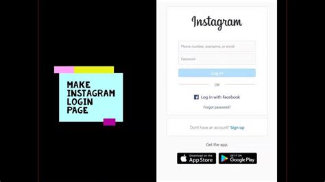 How To Make Instagram Login First Page Using Html And Css Youtube
