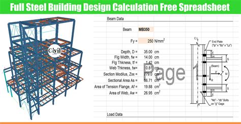 Steel Beam Calculation Excel The Best Picture Of Beam