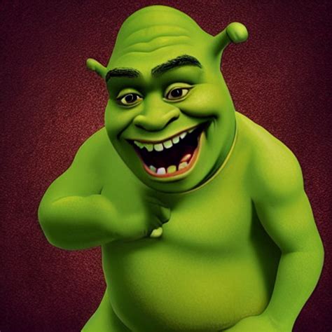 Krea Ai Shrek Surprised Big Mouth Small Eyes