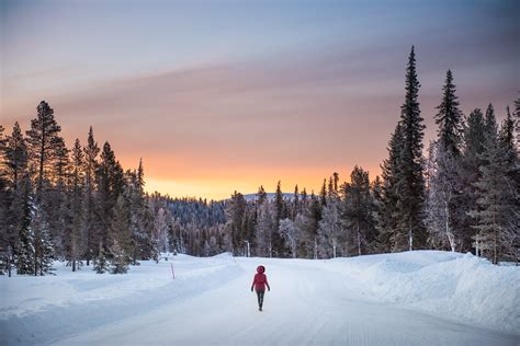 10 Lapland Snow Road Sunrise Adventure And Landscape Photographer