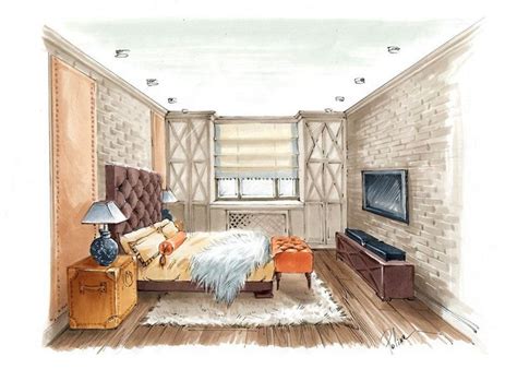 Image Result For Rendered One Point Perspective Drawing Interior