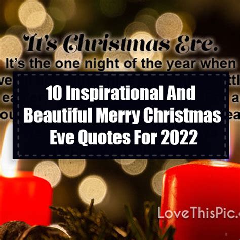 10 Inspirational And Beautiful Merry Christmas Eve Quotes For 2022