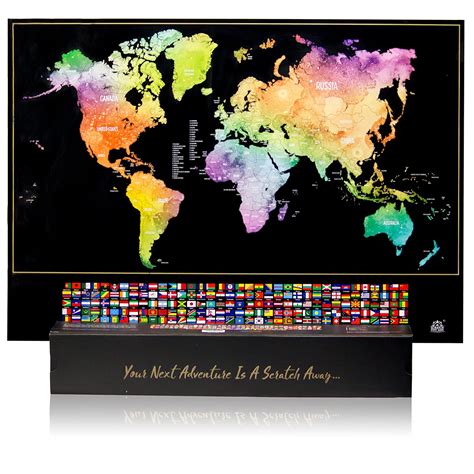 Scratch Off Map Of The World With States Easy Off Gold Foil Reveals