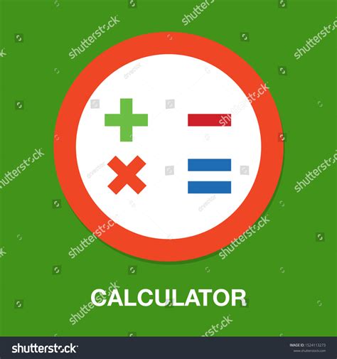 Vector Calculator Symbol Mathematics Illustration Sign Vetor Stock