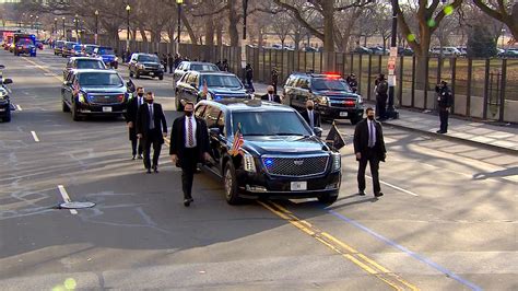 Biden Exits Presidential Car And Walks To White House