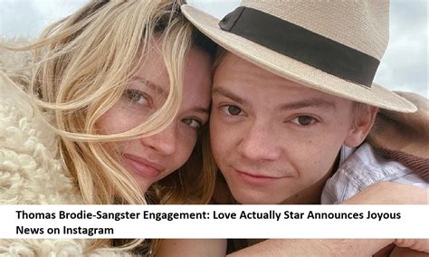 Thomas Brodie Sangster Engagement Love Actually Star Announces Joyous