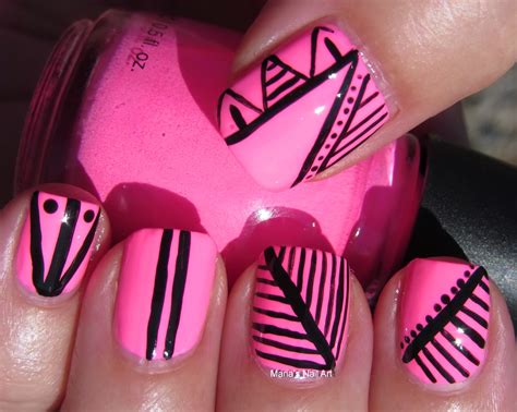 Marias Nail Art And Polish Blog Black And Pink