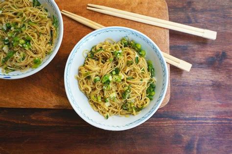 Ginger And Scallion Noodles Seasaltwithfood Vegetarian