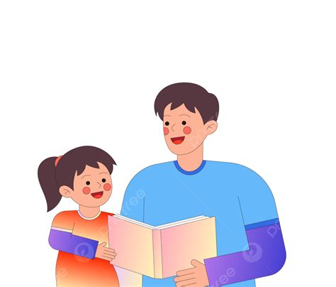 รูปวันพ่อ ครอบครัว การอ่าน Png วันพ่อ ความรัก การอ่านพ่อแม่และลูกภาพ Png และ เวกเตอร์ สำหรับ