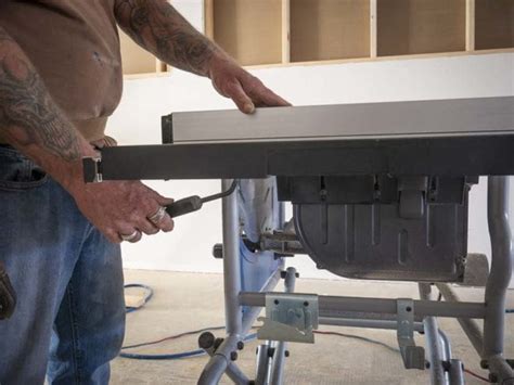 Or, skip the detents by squeezing a release lever under curiously similar to kobalt, the fence on this ryobi saw was also bolted just a bit too far back on the table. Kobalt Portable Table Saw Review KT10152 | Pro Tool Reviews