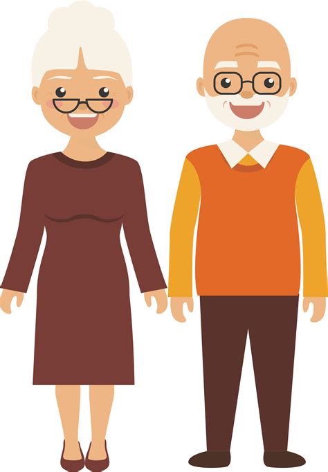 Download Old Age Clip Art Elderly People Cartoon Png Transparent Png