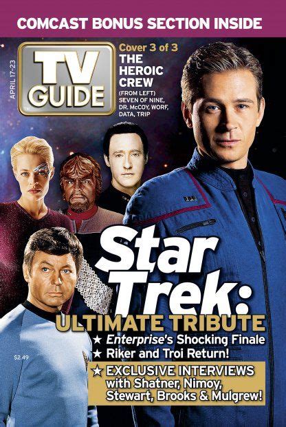 tv guide magazine the cover archive 1953 today 2005 april 17 2005 star trek star