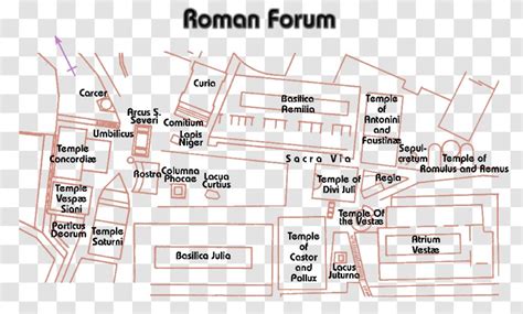 Roman Forum Ancient Rome Map Pompeii Architecture Colosseum