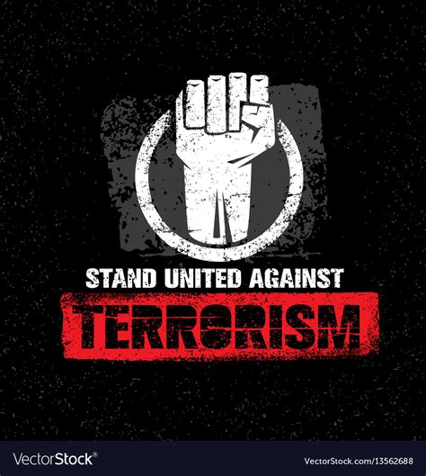 Stand United Against Terrorism Creative Royalty Free Vector