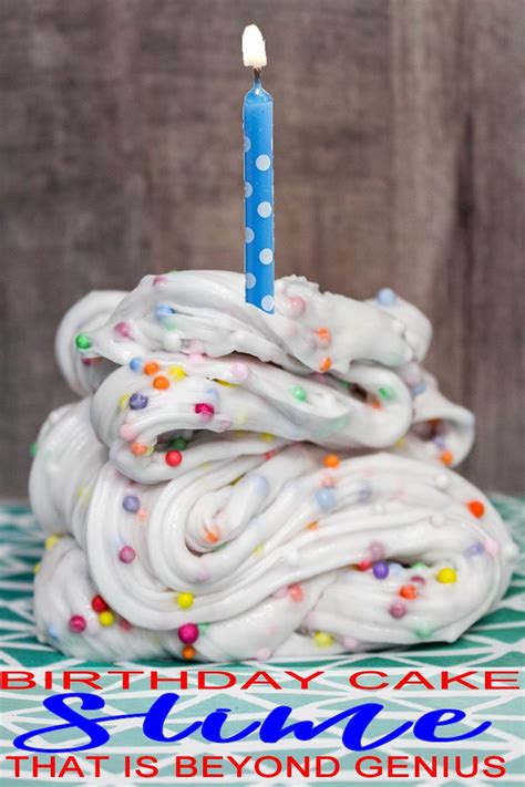Diy Birthday Cake Slime Make This Slime Recipe With Easy Ingredients And Made Without Liquid