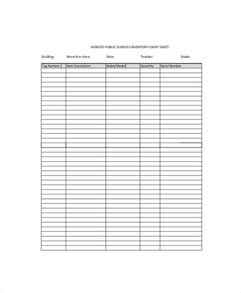 Sample Example And Format Templates 3 Excel Inventory Count Sheet