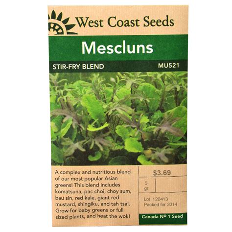 Mesclun Stir Fry Blend Seeds West Coast Seeds