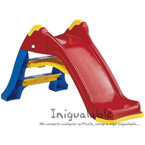 Slide la play & fold jr. Resbaladilla Para Niños Color Rojo American Plastic ...
