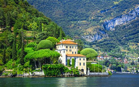 Download Wallpapers Lake Como 4k Mountains Italian Landmarks Italy