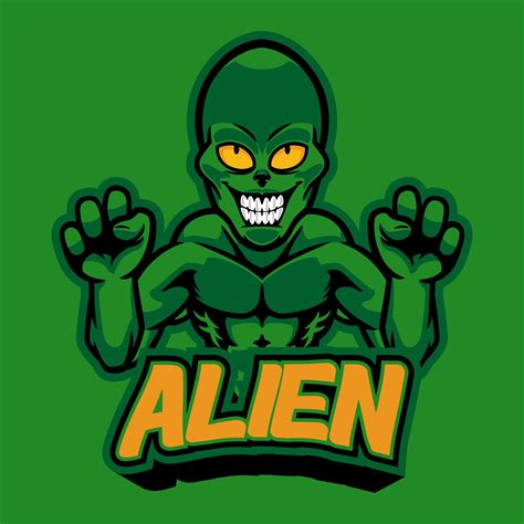Professional Logo Aggressive Alien Sport Mascot E Sports Label Scary