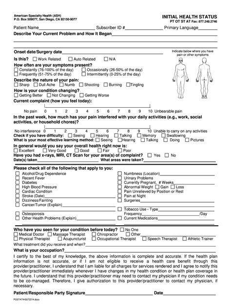 2014 2024 Form Ca Ash Initial Health Status Fill Online Printable