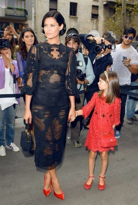 Bianca Balti And Daughter Wearing Dolce And Gabbana Runway Fashion