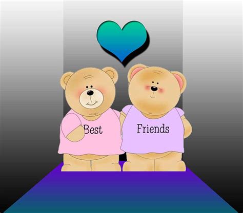 Youre My Best Friend Teddy Bears Buddies Hugs Love Heart