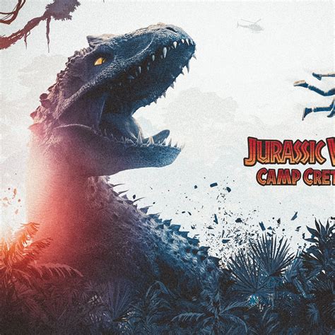 2048x2048 Jurassic World Camp Cretaceous Fan Poster Ipad Air Wallpaper