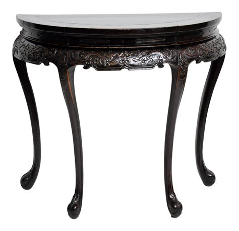 Chinese Dragon Motif Antique Demi-Lune Table in 2020 | Demilune table, Ming dynasty furniture ...