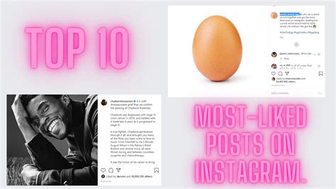 Top 10 Most Liked Posts On Instagram Youtube