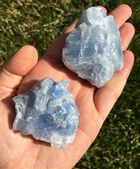 Blue Calcite Rough Blue Calcite Crystal Raw Blue Calcite Stone H