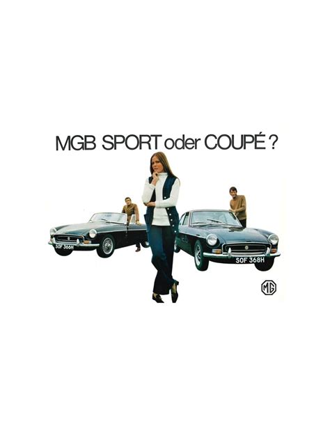 1969 MG MGB GT BROCHURE GERMAN