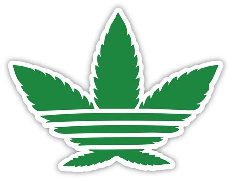 Adidas Logo Weed Leaf