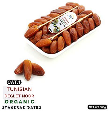 Organic Standard Deglet Nour Dates 500g Tray Medilifefood