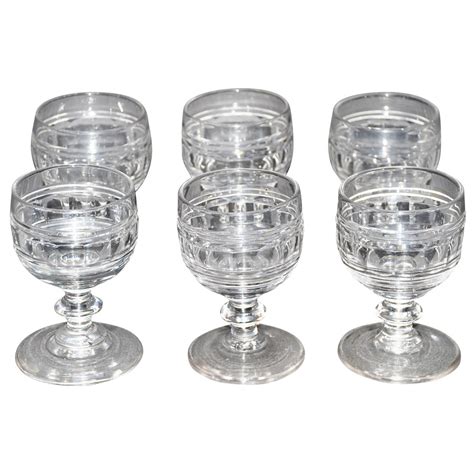set of six english wine glasses for sale at 1stdibs
