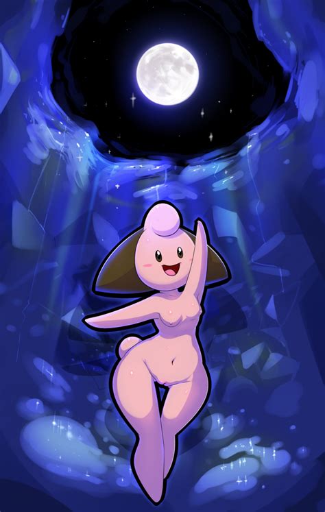 Rule 34 Anthro Blush Breasts Cleffa Cute Elpatrixf Female Moon Moonlight Navel Night Nintendo