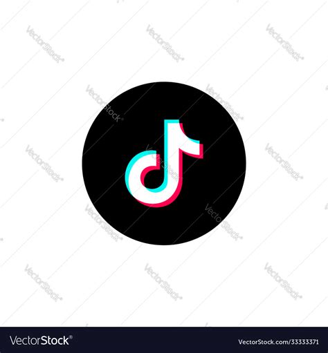 Tik Tok Logo With Shadow On A White Background Vector Image