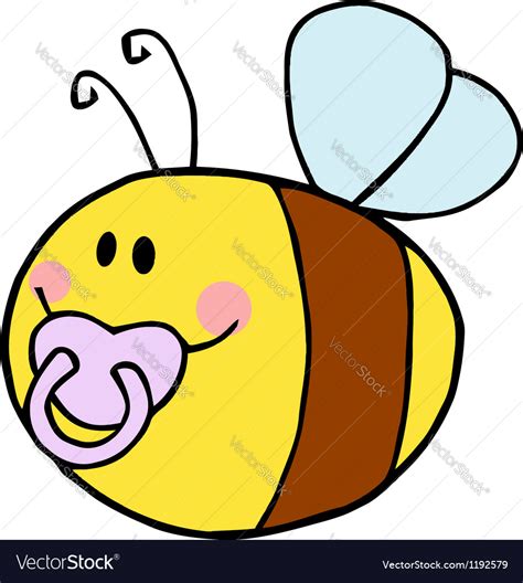 Baby Bee Cartoon Character Royalty Free Vector Image