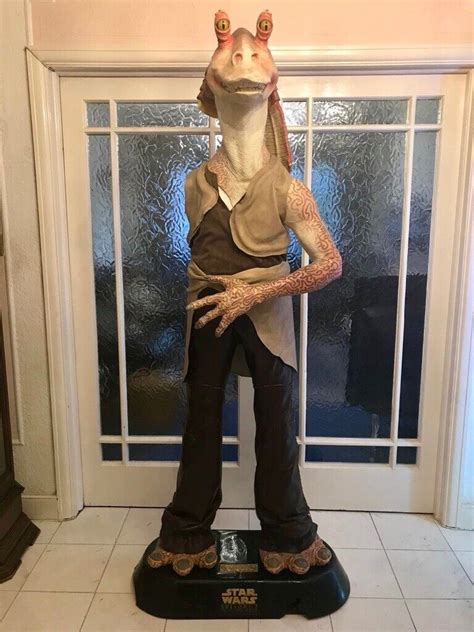 A 7ft Replica Statue Of Jar Jar Binks From Star Wars Episode I The