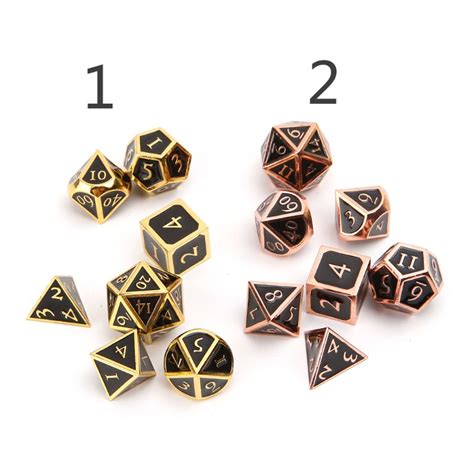 High Quality 7pcsset Dungeons And Dragons Creative Rpg Dice Dandd Metal