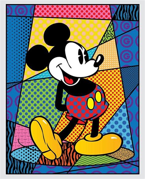 Mosaic Mickey Mouse Britto Art Pop Art Romero Britto Art