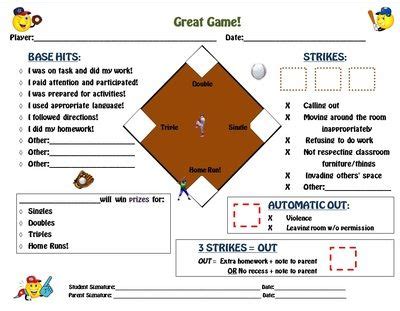 Behavior charts for home amazon com. Great Game! Baseball Field Personalized Behavior ...